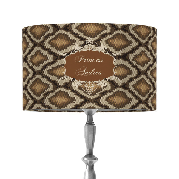 Snake Skin 12" Drum Lampshade - ON STAND (Fabric)