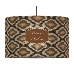 Snake Skin 12" Drum Pendant Lamp - Fabric (Personalized)