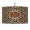 Snake Skin 12" Drum Pendant Lamp - Fabric (Personalized)