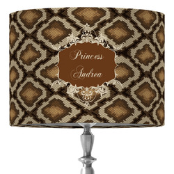 Snake Skin 16" Drum Lamp Shade - Fabric (Personalized)