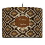 Snake Skin 16" Drum Pendant Lamp - Fabric (Personalized)