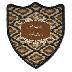 Snake Skin Iron On Shield Patch B w/ Name or Text