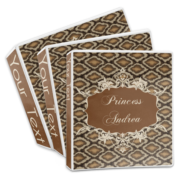 Custom Snake Skin 3-Ring Binder (Personalized)