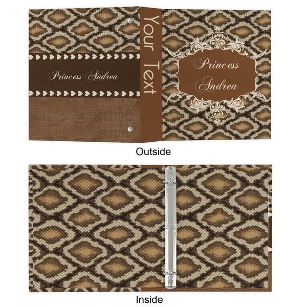 Snake Skin 3 Ring Binders - Full Wrap - 1" - APPROVAL