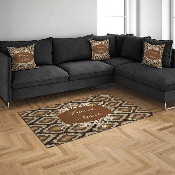 Snake Skin 4'x6' Indoor Area Rugs - IN CONTEXT