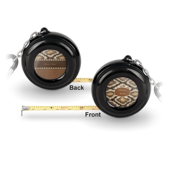 Snake Skin 6-Ft Pocket Tape Measure with Carabiner Hook - Front and Back