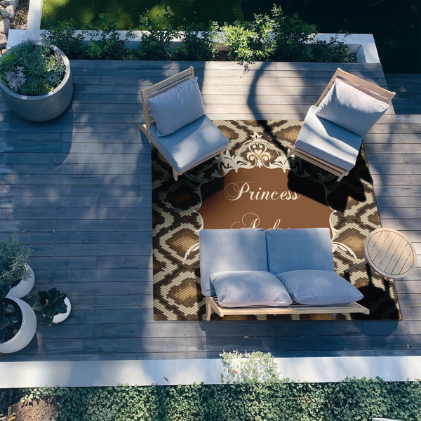 Snake Skin 8'x10' Patio Rug - In context