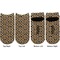 Snake Skin Adult Ankle Socks - Double Pair - Front and Back - Apvl