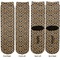 Snake Skin Adult Crew Socks - Double Pair - Front and Back - Apvl