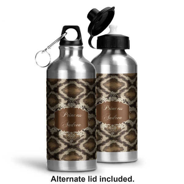 Snake Skin Aluminum Water Bottle - Alternate lid options