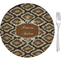 Snake Skin 8" Glass Appetizer / Dessert Plates - Single or Set (Personalized)