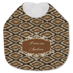 Snake Skin Jersey Knit Baby Bib w/ Name or Text