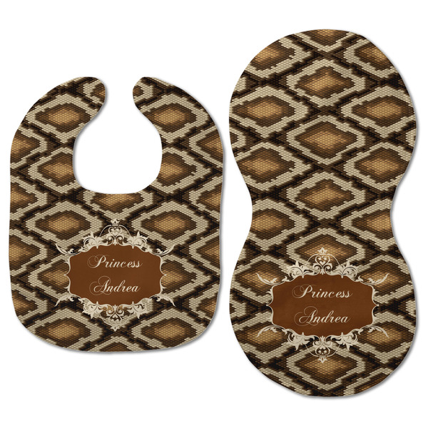 Snake Skin Baby Bib & Burp Set - Approval (new bib & burp)