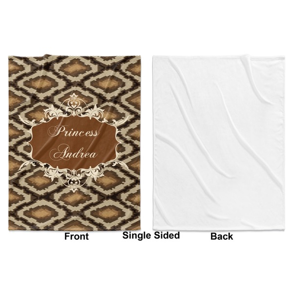 Snake Skin Baby Blanket (Single Side - Printed Front, White Back)