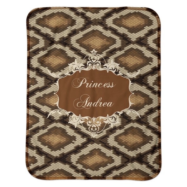 Snake Skin Baby Sherpa Blanket - Flat