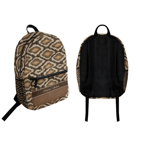 Snake Skin Backpack front and back - Apvl