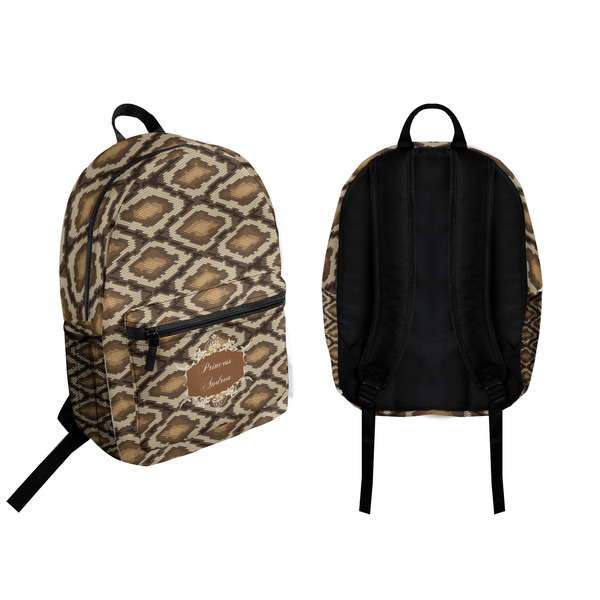 Snake Skin Backpack front and back - Apvl