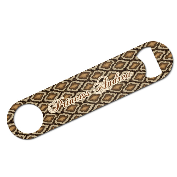 Custom Snake Skin Bar Bottle Opener w/ Name or Text