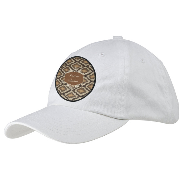 Custom Snake Skin Baseball Cap - White (Personalized)