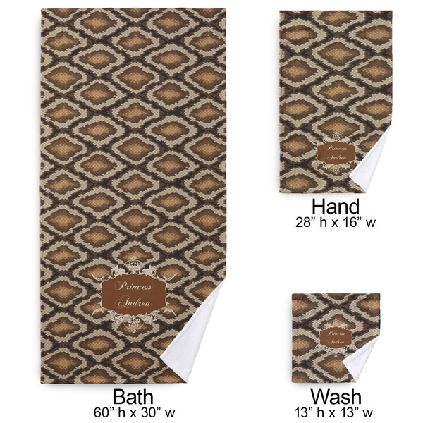 Snake Skin Bath Towel Sets - 3-piece - Approval