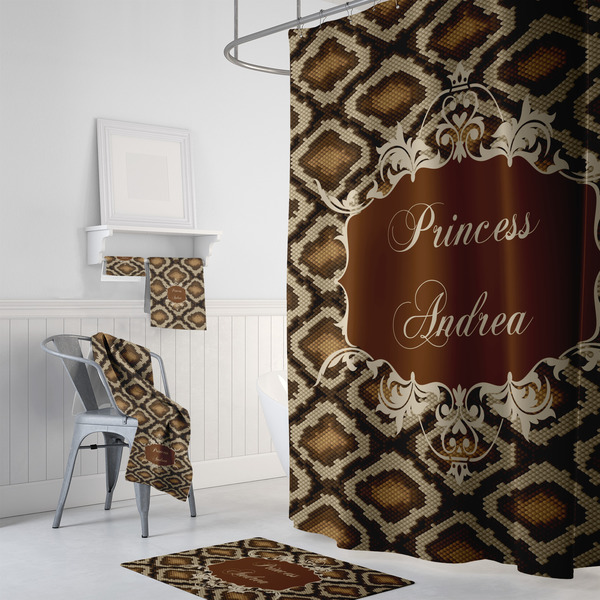 Snake Skin Bath Towel Sets - 3-piece - In Context