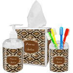 Snake Skin Acrylic Bathroom Accessories Set w/ Name or Text