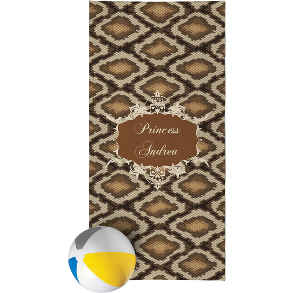 Custom Snake Skin Beach Towel (Personalized)