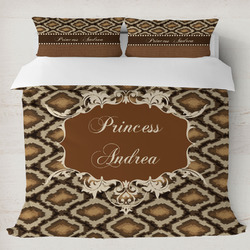 Snake Skin Duvet Cover Set - King (Personalized)