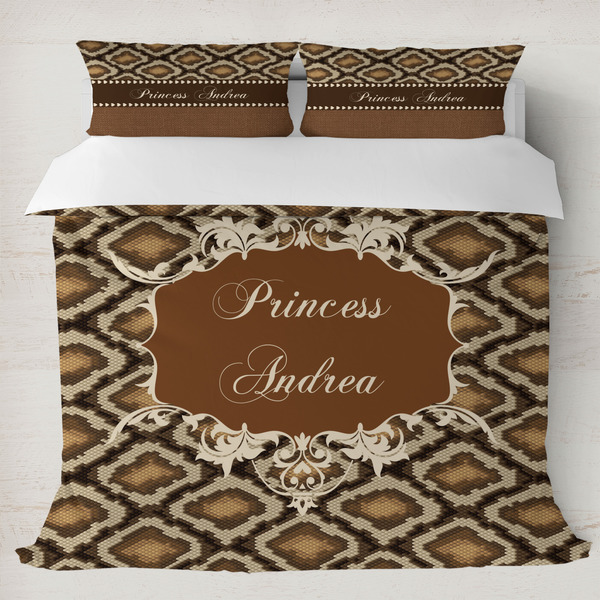 Custom Snake Skin Duvet Cover Set - King (Personalized)