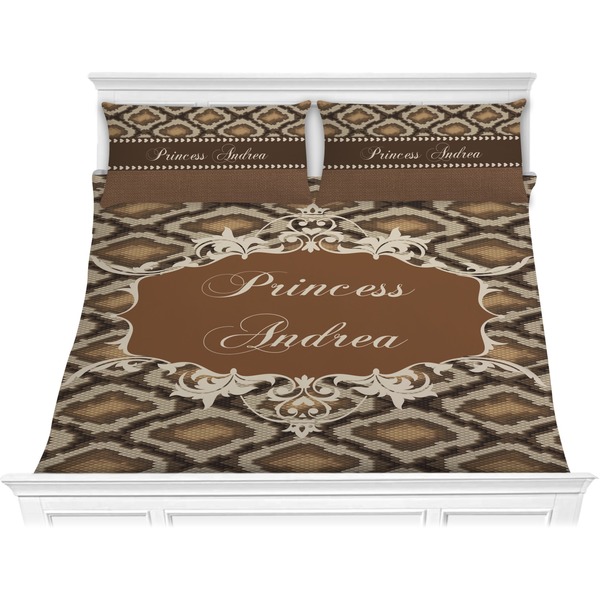 Custom Snake Skin Comforter Set - King (Personalized)