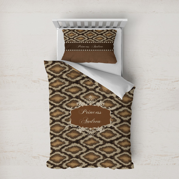 Custom Snake Skin Duvet Cover Set - Twin XL (Personalized)