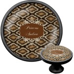 Snake Skin Cabinet Knob (Black) (Personalized)