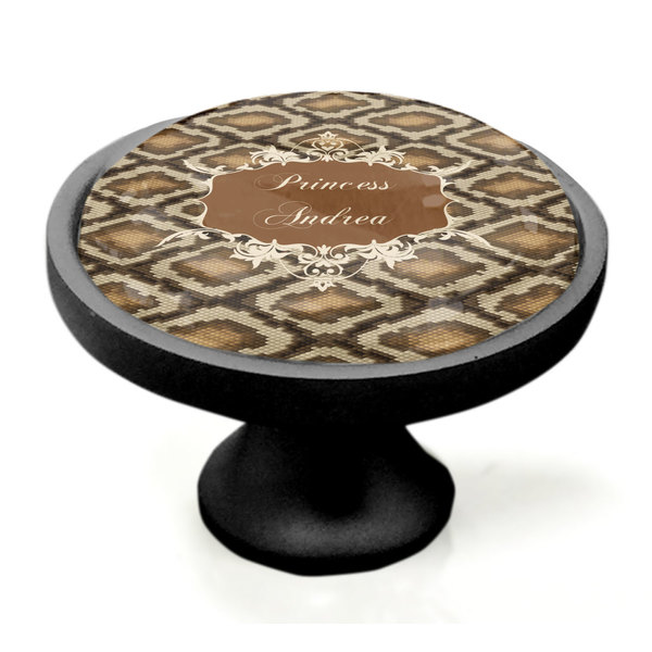 Snake Skin Black Custom Cabinet Knob (Side)