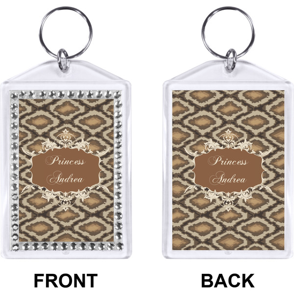 Snake Skin Bling Keychain (Front + Back)