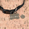 Snake Skin Bone Shaped Dog ID Tag - Small - In Context