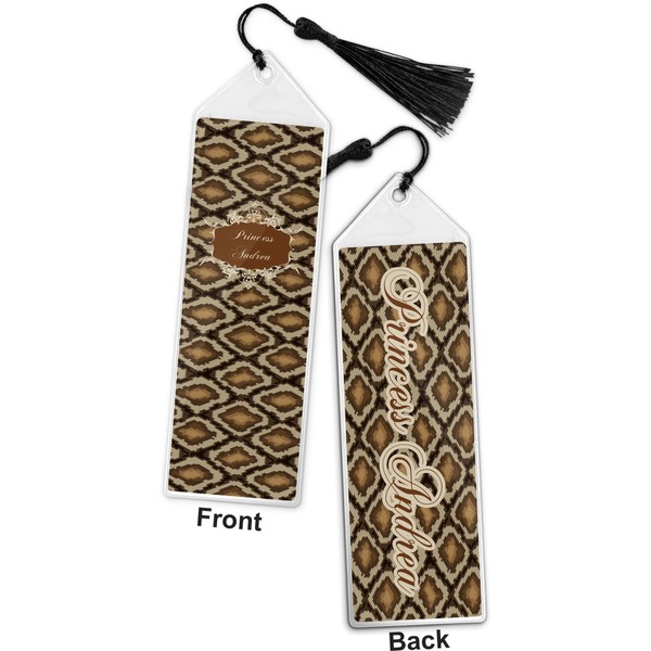 Snake Skin Bookmark with tassel - Front and Back