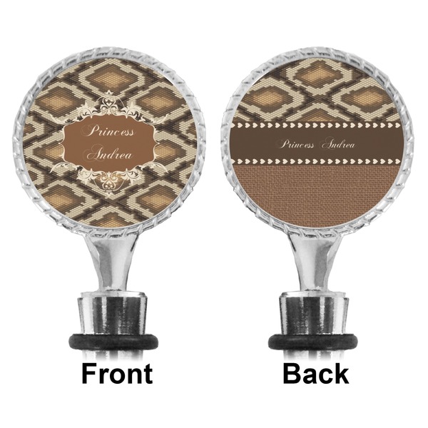 Snake Skin Bottle Stopper - Front and Back
