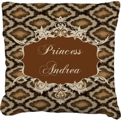 Snake Skin Faux-Linen Throw Pillow 16" (Personalized)