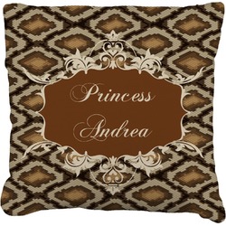 Snake Skin Faux-Linen Throw Pillow 16" (Personalized)