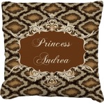 Snake Skin Faux-Linen Throw Pillow 18" (Personalized)
