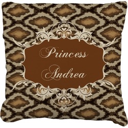 Snake Skin Faux-Linen Throw Pillow 18" (Personalized)