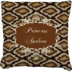 Snake Skin Faux-Linen Throw Pillow 20" (Personalized)