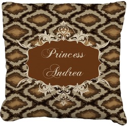 Snake Skin Faux-Linen Throw Pillow 20" (Personalized)