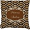 Snake Skin Faux-Linen Throw Pillow 20" (Personalized)