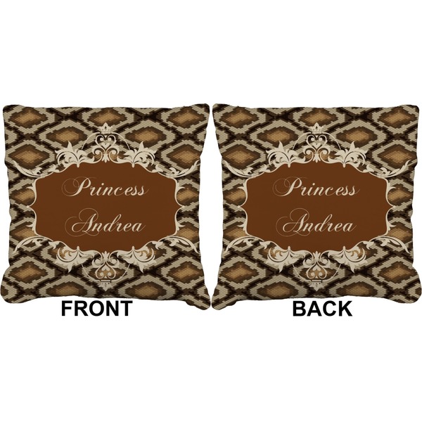 Snake Skin Burlap Pillow Approval