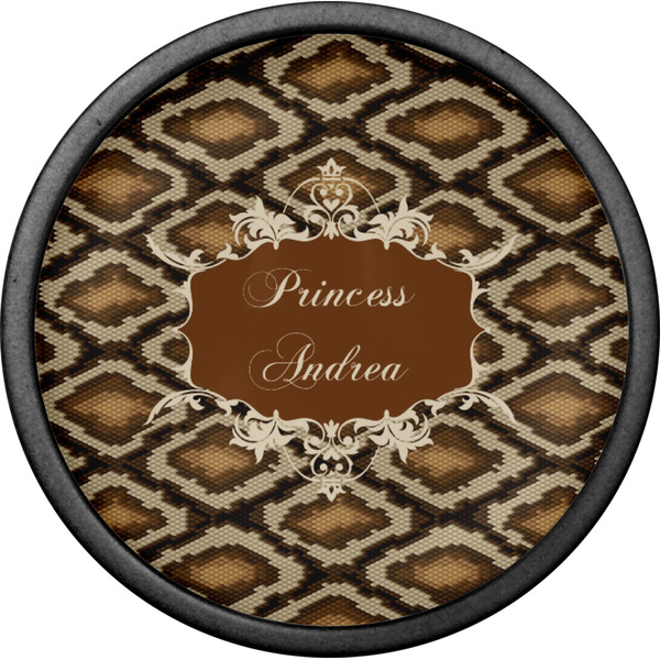 Snake Skin Cabinet Knob - Black - Front