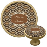 Snake Skin Cabinet Knob - Gold (Personalized)
