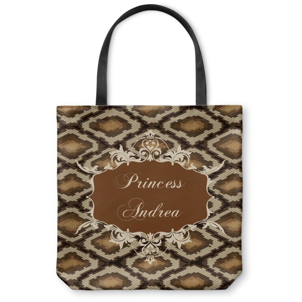 Custom Snake Skin Canvas Tote Bag (Personalized)