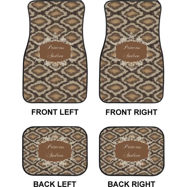 Snake Skin Car Floor Mats Set (2F + 2B)