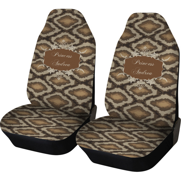 Custom Snake Skin Car Seat Covers (Set of Two) (Personalized)
